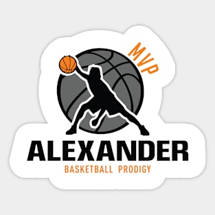 Alexander MVP Custom Player Basketball Prodigy Your Name Sticker